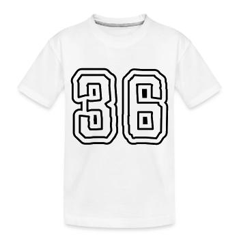 36 number symbol - Kids' Premium Organic T-Shirt - white - Front