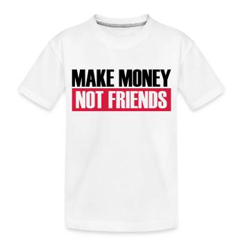 Logo Gagner de l’argent - T-shirt bio Premium Enfant - blanc - Devant