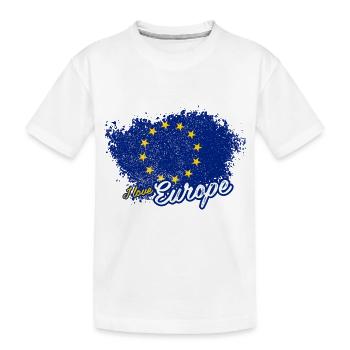 Ich liebe Europa - Kinder Premium Bio T-Shirt - Weiß - Vorne