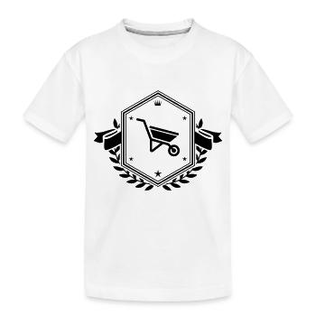Schubkarre Symbol - Kinder Premium Bio T-Shirt - Weiß - Vorne