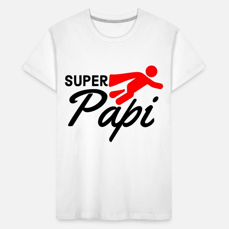 Super Papi Text mit Figur flieger rot Geschenkidee Kinder Premium Bio T-Shirt