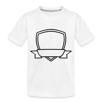 Banner Shield Empty - Kids' Premium Organic T-Shirt - white - Front