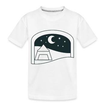 Camping de nuit sous tente - T-shirt bio Premium Enfant - blanc - Devant