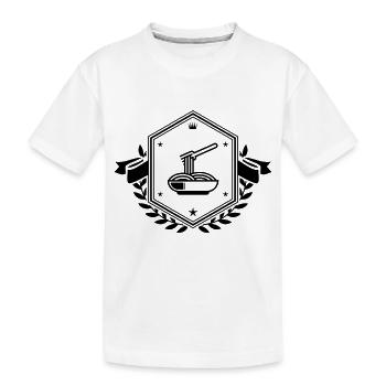 Spaghetti coat of arms - Kids' Premium Organic T-Shirt - white - Front