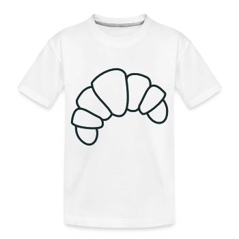 croissant pâtisserie au four - T-shirt bio Premium Enfant - blanc - Devant