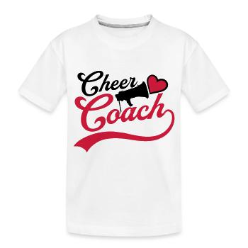 Mégaphone Heart Cheer Coach - T-shirt bio Premium Enfant - blanc - Devant