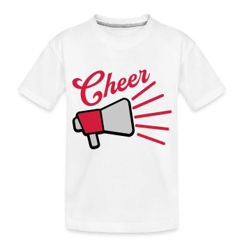 Cheer Megafon sprechen Symbol - Kinder Premium Bio T-Shirt - Weiß - Vorne