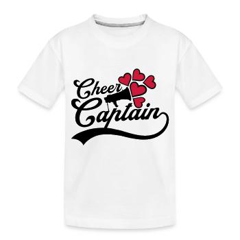 Anfeuern Cheer Captain Megafon - Kinder Premium Bio T-Shirt - Weiß - Vorne