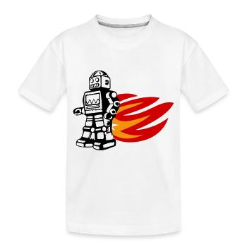 Burnout bot - Kids' Premium Organic T-Shirt - white - Front