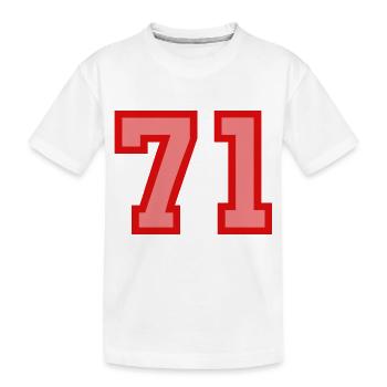 Cool Retro Retrostyle Numéro de maillot numéro de dos - T-shirt bio Premium Enfant - blanc - Devant