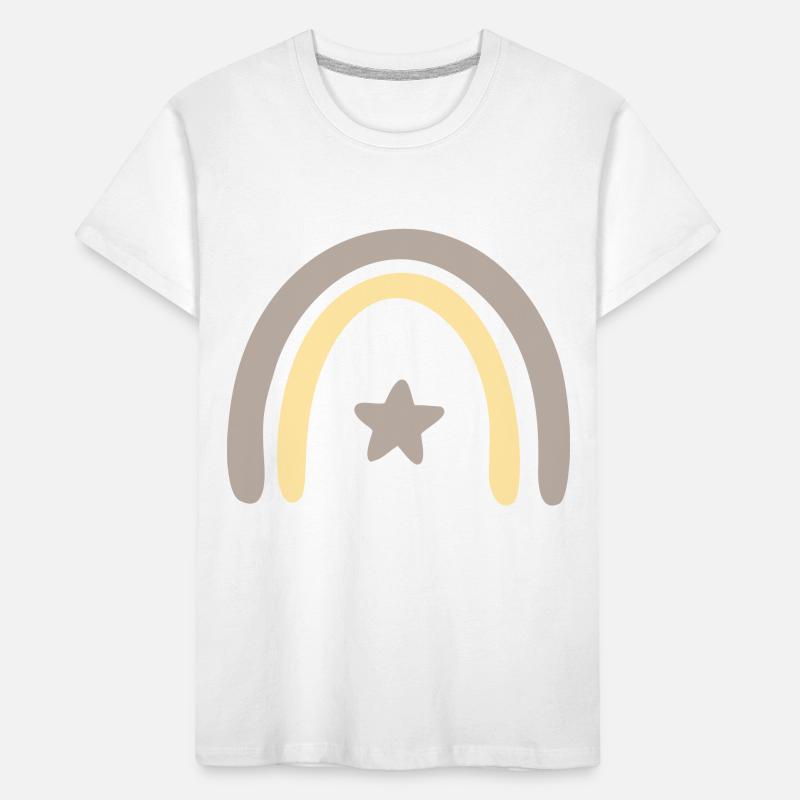 Regenbogen Stern Kinder Premium Bio T-Shirt