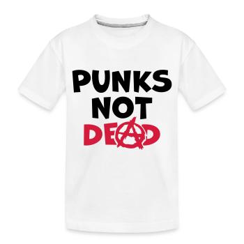 Zitat punks not dead - Kinder Premium Bio T-Shirt - Weiß - Vorne