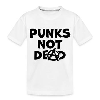 Punks not dead Zitat - Kinder Premium Bio T-Shirt - Weiß - Vorne