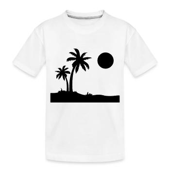 Île Palm - T-shirt bio Premium Enfant - blanc - Devant