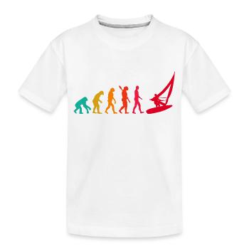Evolution Graphic Sailboat Captain Sailing Sea Boa - Kinder Premium Bio T-Shirt - Weiß - Vorne