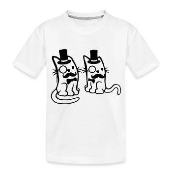 Équipe des amis de Sir Cats - T-shirt bio Premium Enfant - blanc - Devant