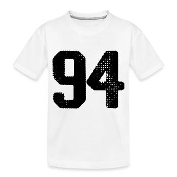 Maillot à 94 numéros - T-shirt bio Premium Enfant - blanc - Devant
