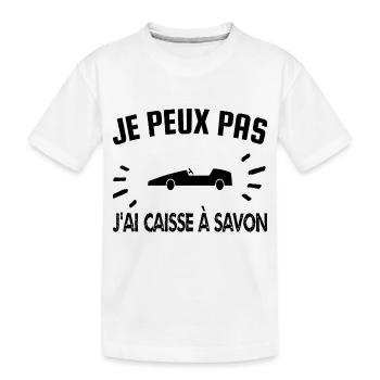 je peux pas j'ai caisse à savon - T-shirt bio Premium Enfant - blanc - Devant