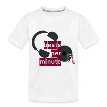 Beats Per Minute: Sound, Platte und Kopfhörer - Kinder Premium Bio T-Shirt - Weiß - Vorne