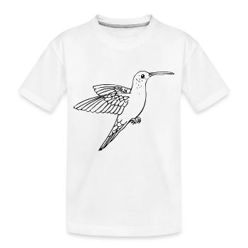 Hummingbird - Kids' Premium Organic T-Shirt - white - Front