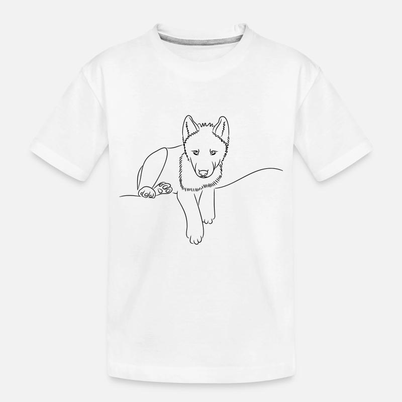 Loup - T-shirt bio Premium Enfant - blanc