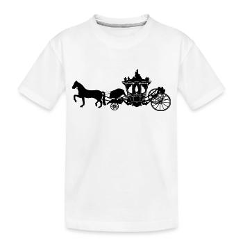 Silhouette du carrosse du dauphin de Louis XV - T-shirt bio Premium Enfant - blanc - Devant
