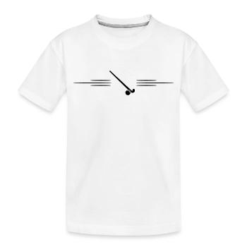 Field Hockey Line Icon - Kids' Premium Organic T-Shirt - white - Front