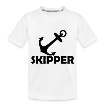 Skipper Sailing Wassersport - Kinder Premium Bio T-Shirt - Weiß - Vorne