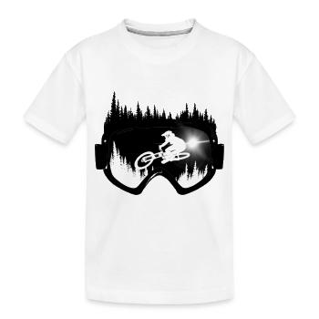 MTB Lifestyle - lunettes de descente - T-shirt bio Premium Enfant - blanc - Devant