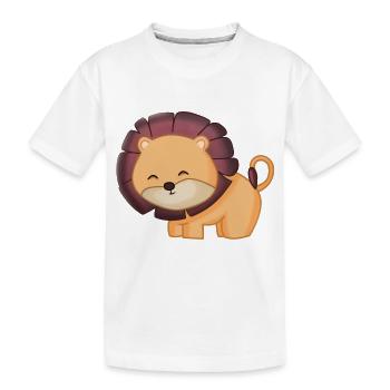 Niedlicher Löwe - Kinder Premium Bio T-Shirt - Weiß - Vorne