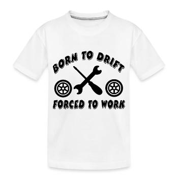 Auto - Kinder Premium Bio T-Shirt - Weiß - Vorne