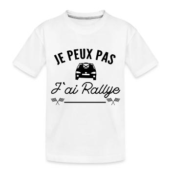 je peux pas j ai rallye - T-shirt bio Premium Enfant - blanc - Devant