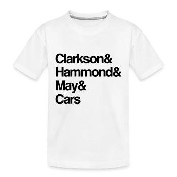 Grand Tour People and Cars - Kids' Premium Organic T-Shirt - white - Front