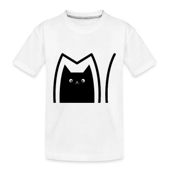 Katze_Comic_Style - Kinder Premium Bio T-Shirt - Weiß - Vorne