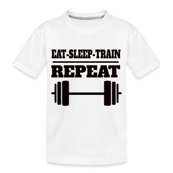 Fitness Strength Training Fit Muscle Bodybuilder - T-shirt bio Premium Enfant - blanc - Devant