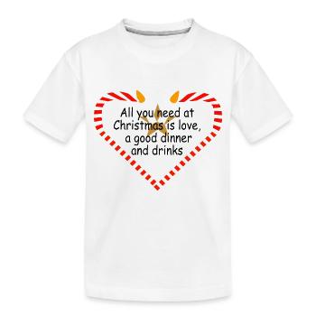 Devise de Noël - T-shirt bio Premium Enfant - blanc - Devant
