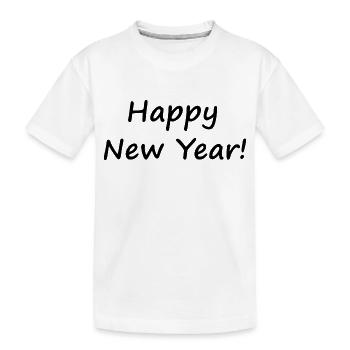 happy New Year - Kids' Premium Organic T-Shirt - white - Front