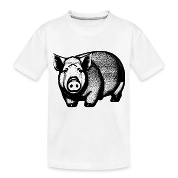 porc doux porcs porcs animaux animaux 4 - T-shirt bio Premium Enfant - blanc - Devant