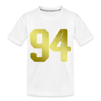 94 Maillot numéro - T-shirt bio Premium Enfant - blanc - Devant