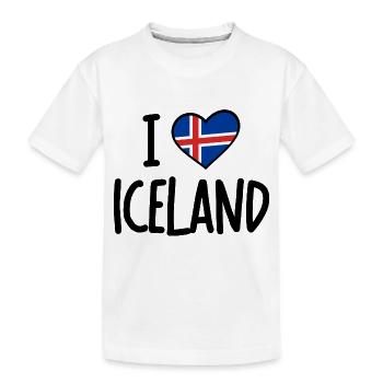 J’adore l’Islande - T-shirt bio Premium Enfant - blanc - Devant