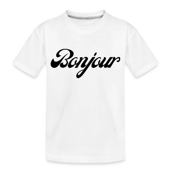 Bonjour idée cadeau - T-shirt bio Premium Enfant - blanc - Devant