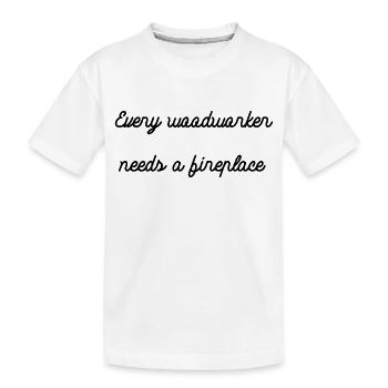 lumber forestry funny craftsmen design joke - Kinder Premium Bio T-Shirt - Weiß - Vorne