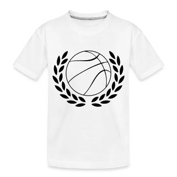 Basketball - Kids' Premium Organic T-Shirt - white - Front