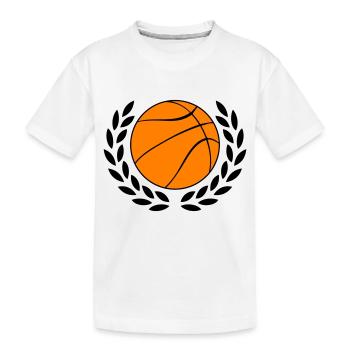 Basketball - Kids' Premium Organic T-Shirt - white - Front