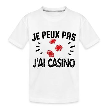 je peux pas j'ai casino - T-shirt bio Premium Enfant - blanc - Devant