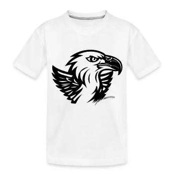eagle's head with small wings - Kids' Premium Organic T-Shirt - white - Front