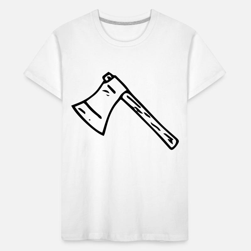 Axt Holzfäller Holz hacken Geschenkidee Kinder Premium Bio T-Shirt
