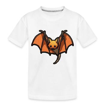 Flughund oder Fledermaus in schöner retro Grafik - Kinder Premium Bio T-Shirt - Weiß - Vorne