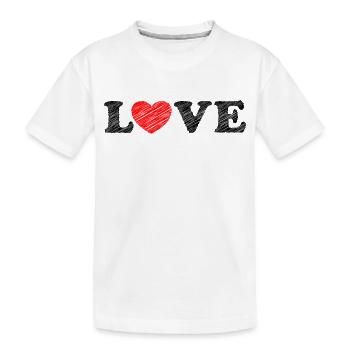 Gribouillis cardiaque - T-shirt bio Premium Enfant - blanc - Devant