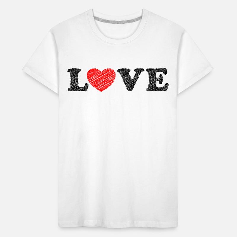 Herz scribble Kinder Premium Bio T-Shirt